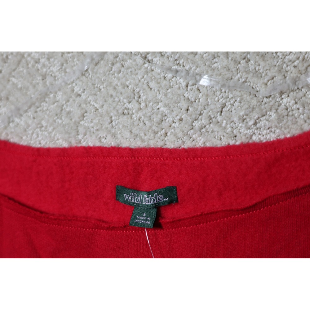 Wild Fable Riviera Red Hard Pass Graphic Off Shoulder Sweatshirt S P616X6 - Picture 5 of 6